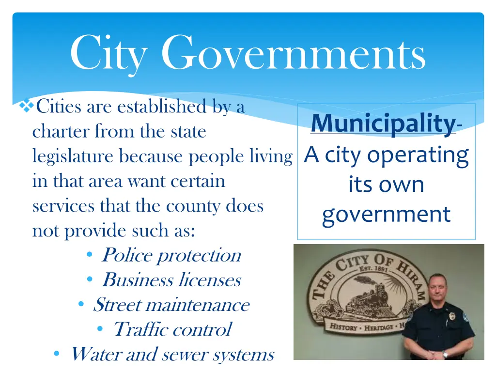 city governments