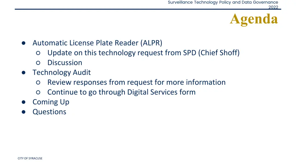 surveillance technology policy and data governance 1