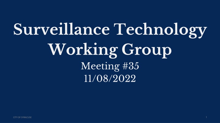 surveillance technology policy and data governance