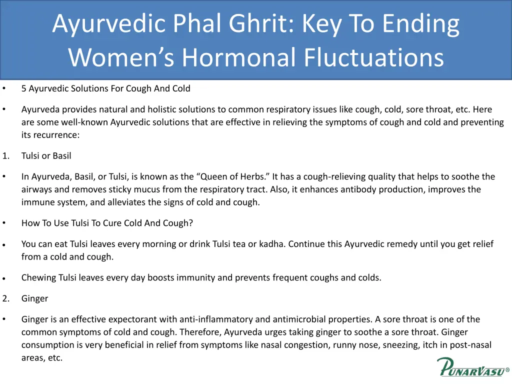 ayurvedic phal ghrit key to ending women