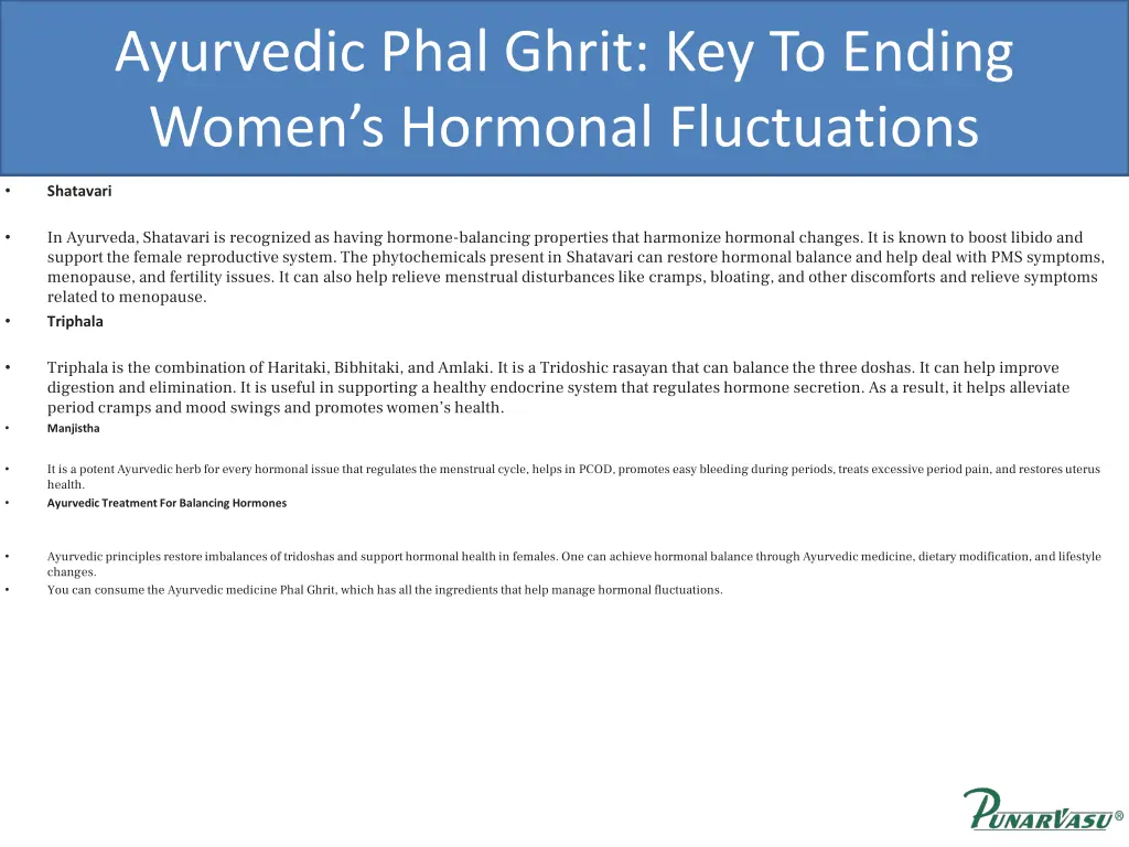 ayurvedic phal ghrit key to ending women 1