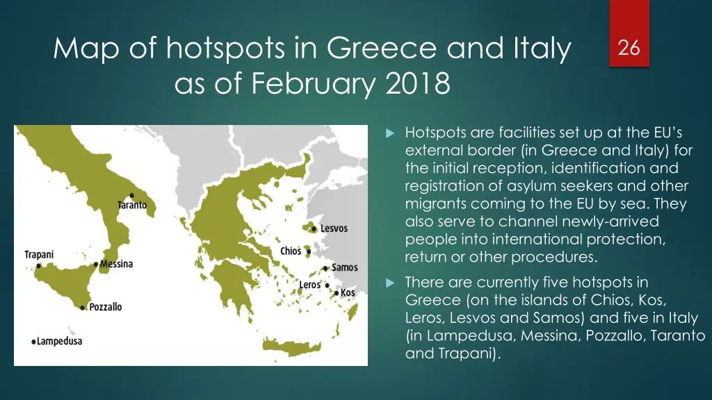 map of hotspots in greece and italy