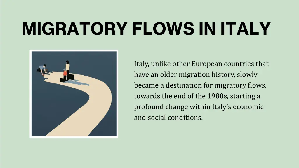 migratory flows in italy