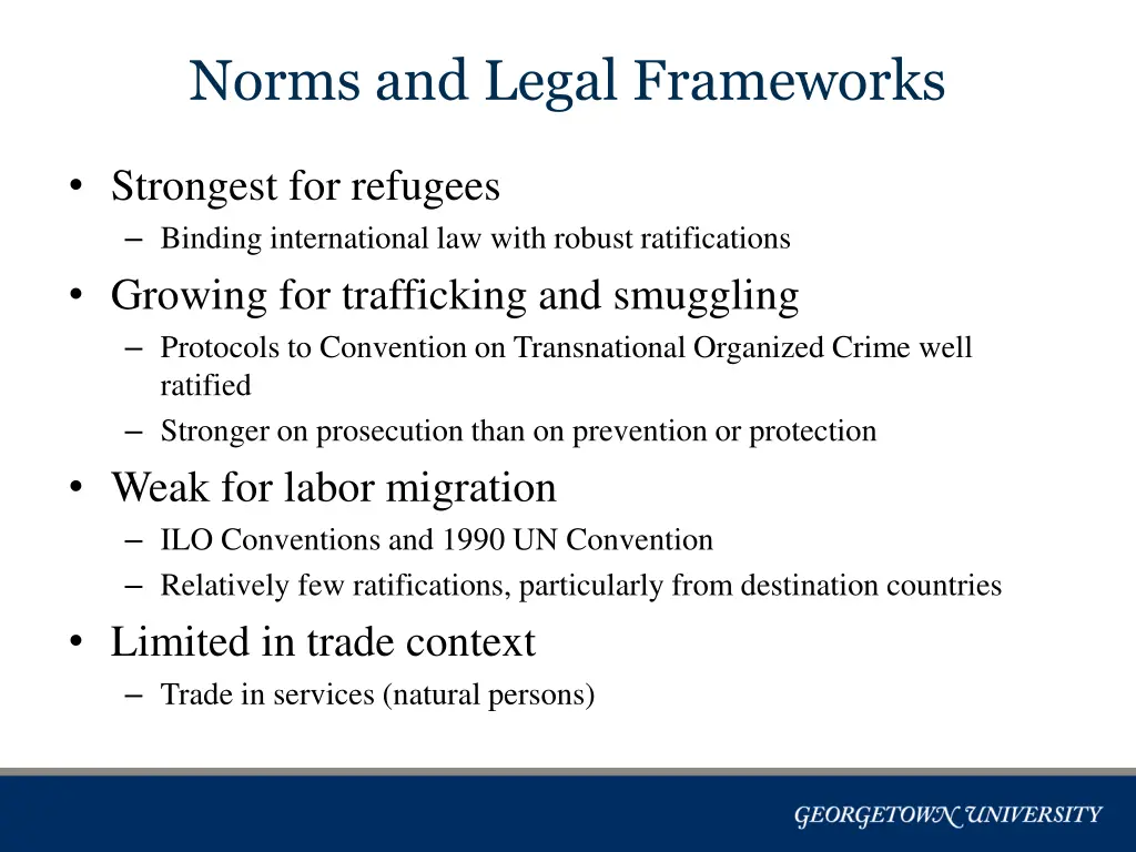 norms and legal frameworks