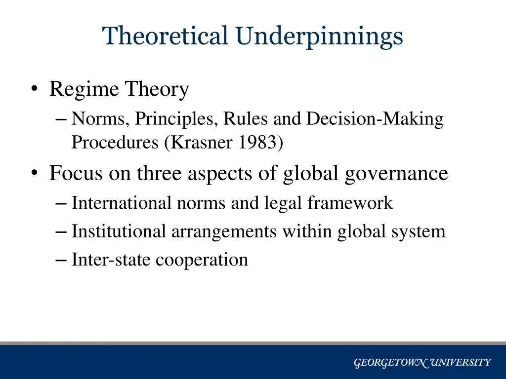 theoretical underpinnings