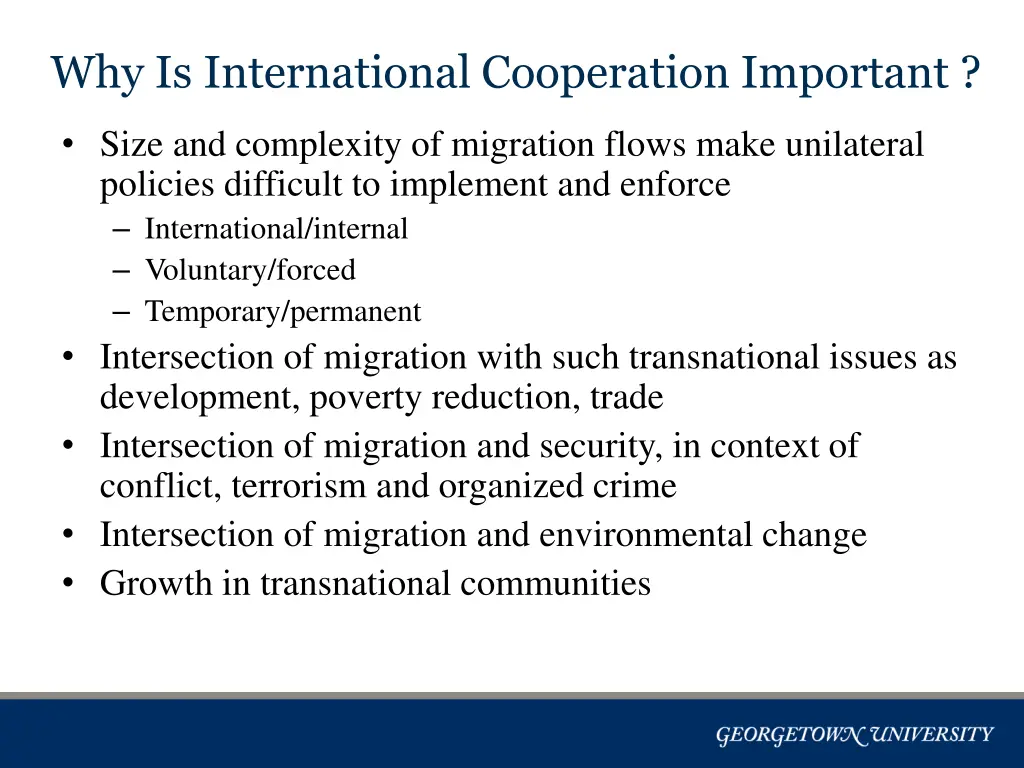 why is international cooperation important