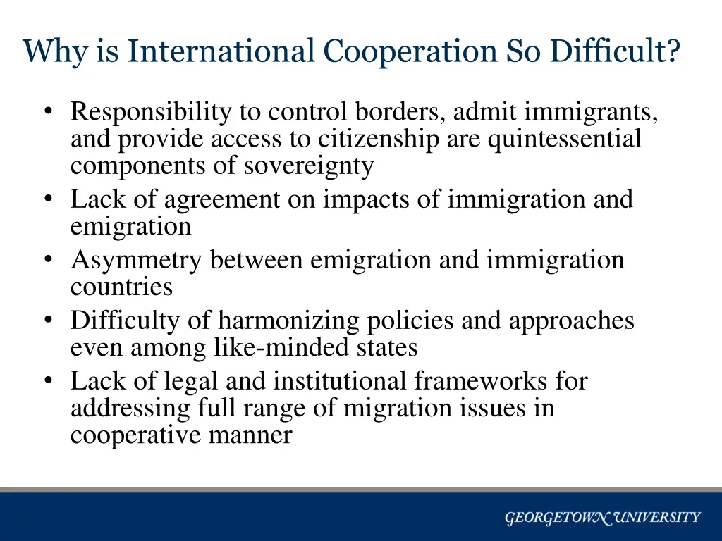 why is international cooperation so difficult