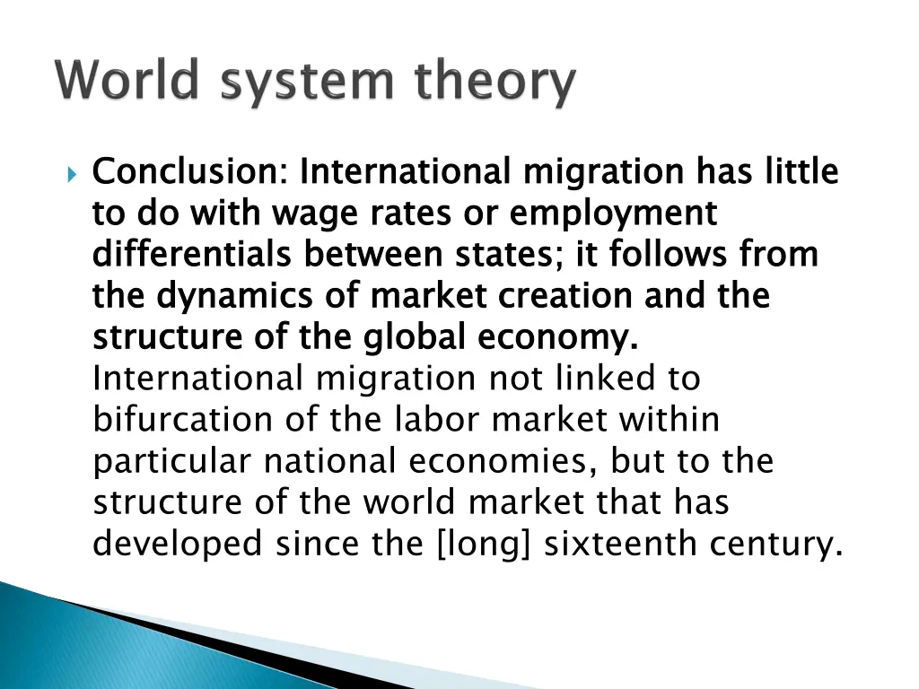 conclusion to do with wage rates or employment