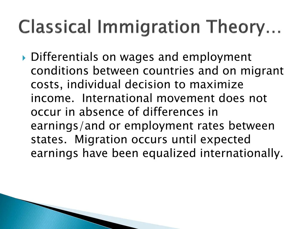 differentials on wages and employment conditions