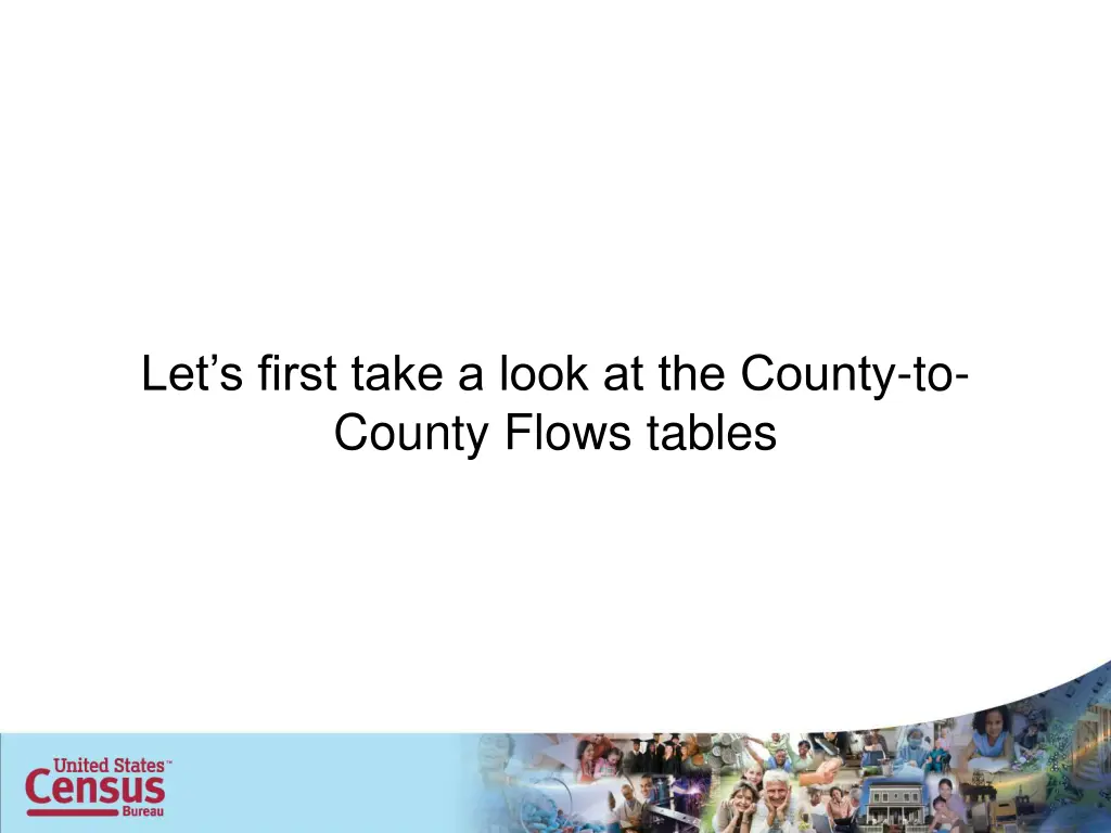 let s first take a look at the county to county