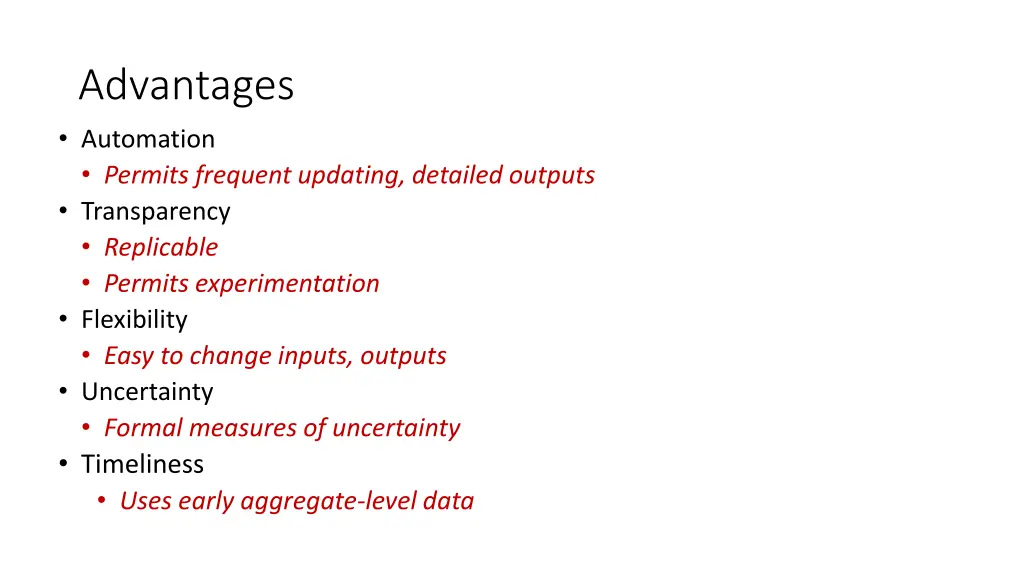 advantages automation permits frequent updating