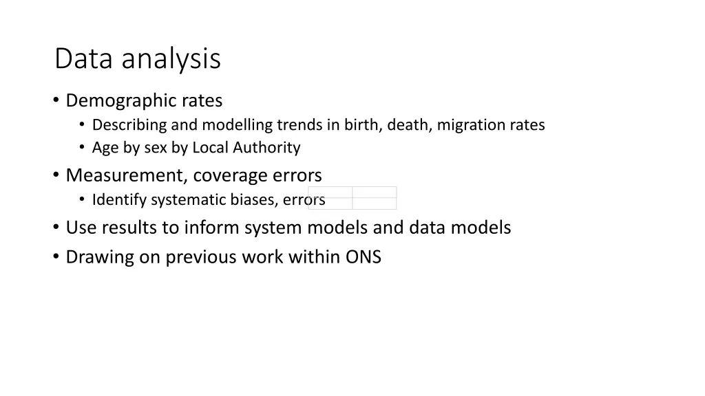 data analysis