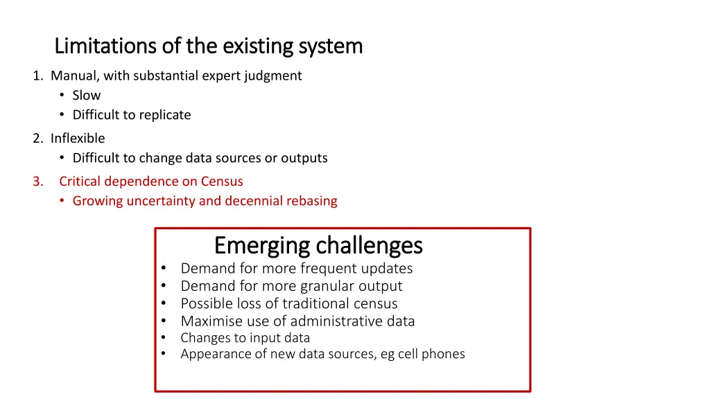 limitations of the existing system limitations