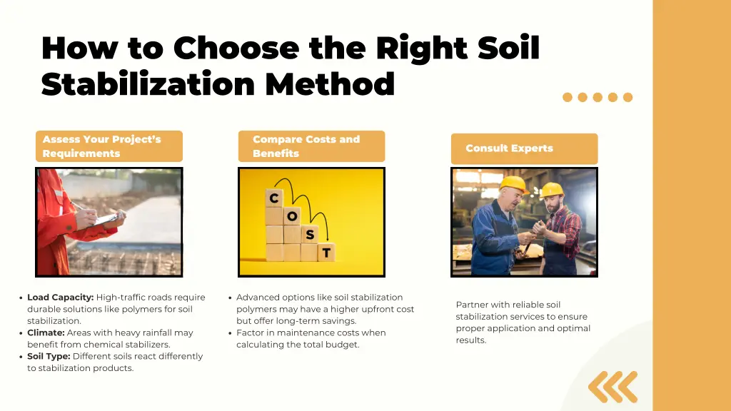 how to choose the right soil stabilization method