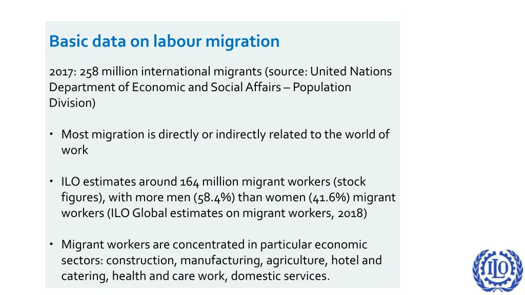 basic data on labour migration