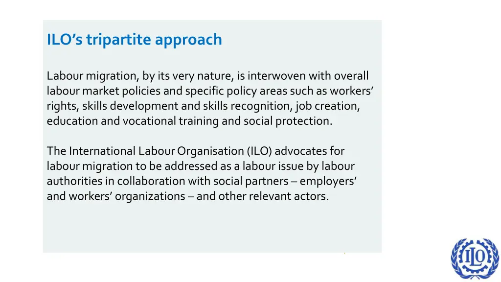 ilo s tripartite approach 1