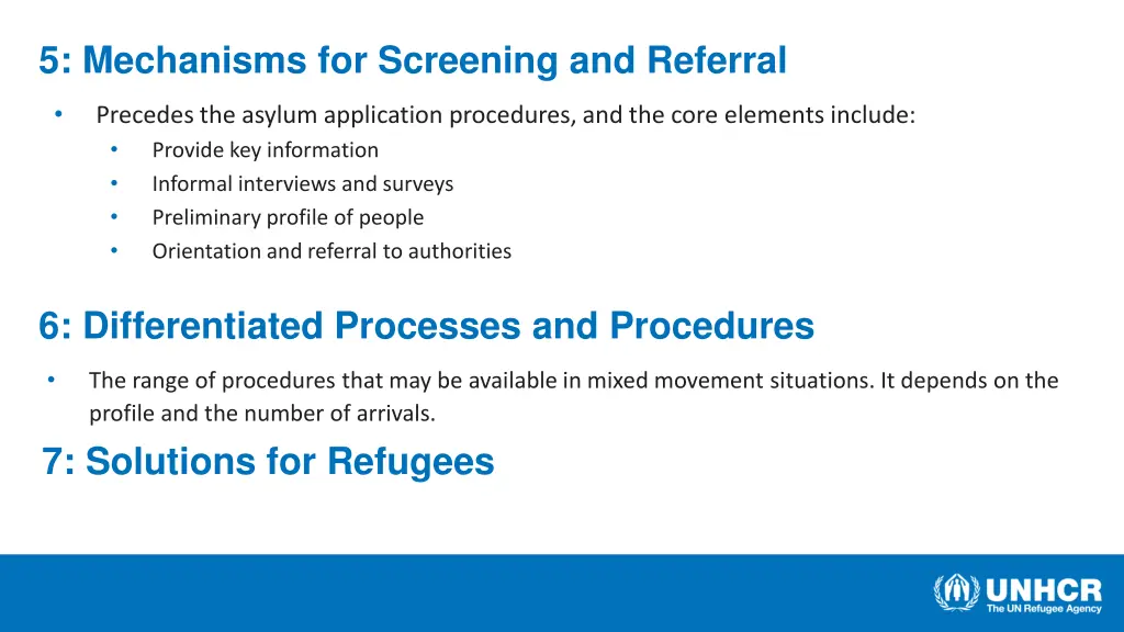 5 mechanisms for screening and referral