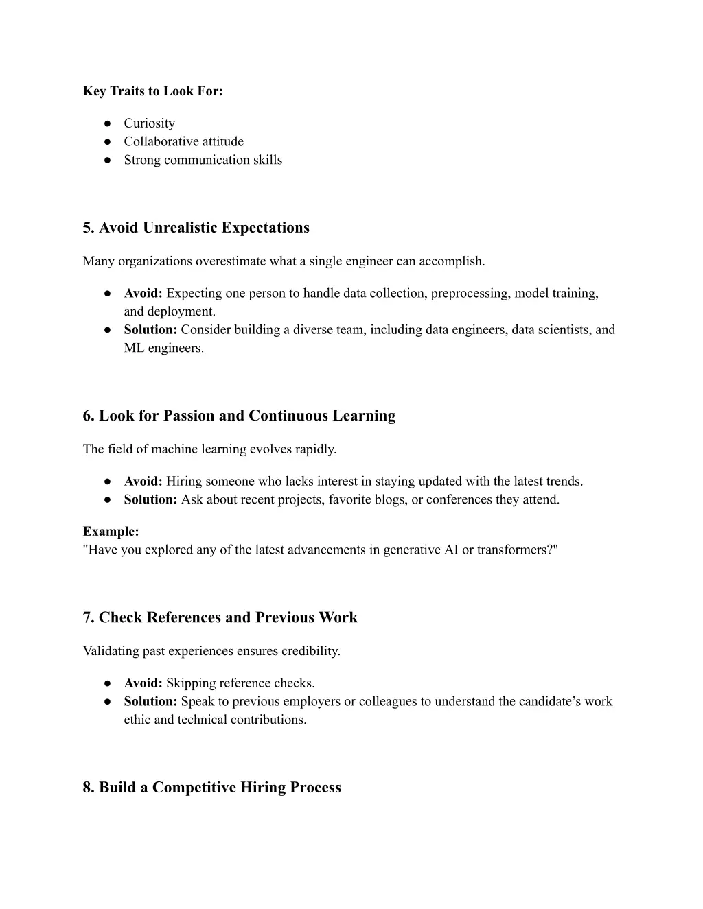 key traits to look for