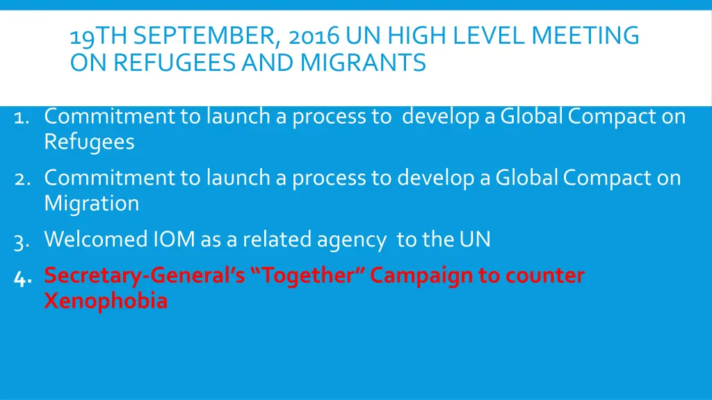 19th september 2016 un high level meeting