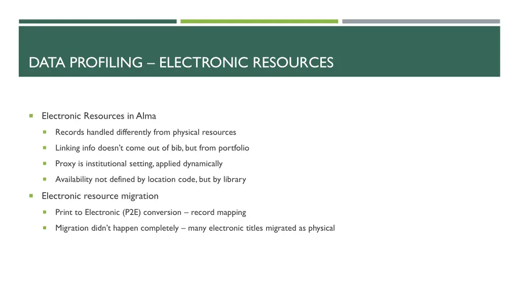 data profiling electronic resources