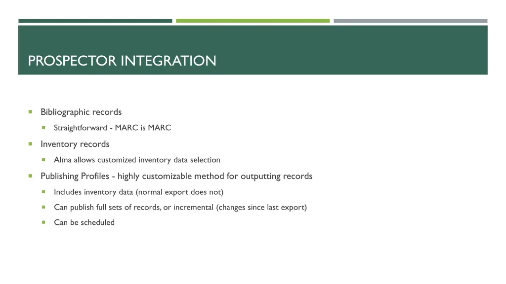 prospector integration