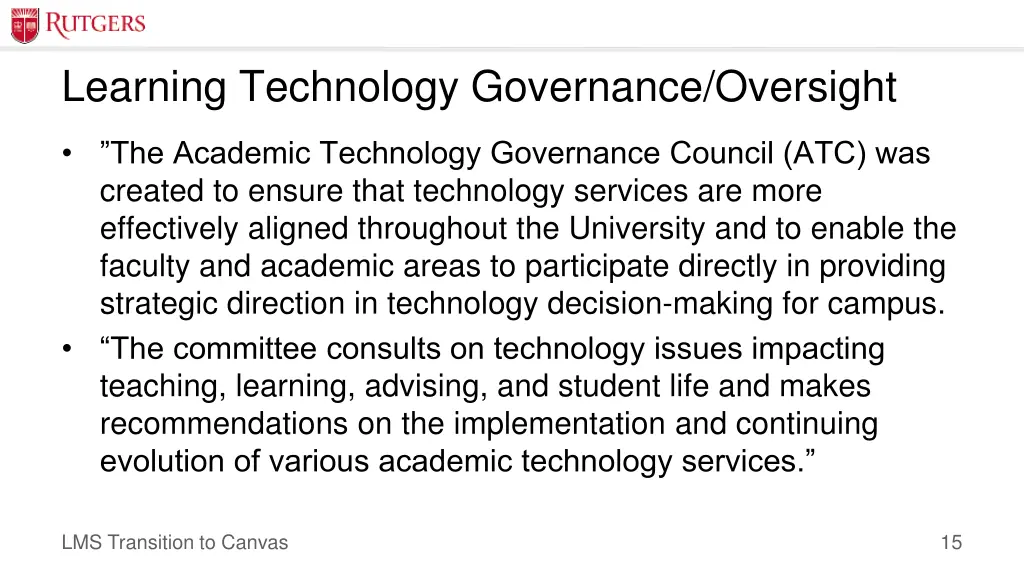 learning technology governance oversight 1