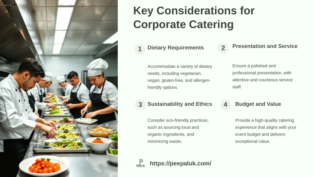 key considerations for corporate catering