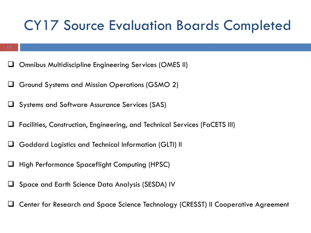 cy17 source evaluation boards completed