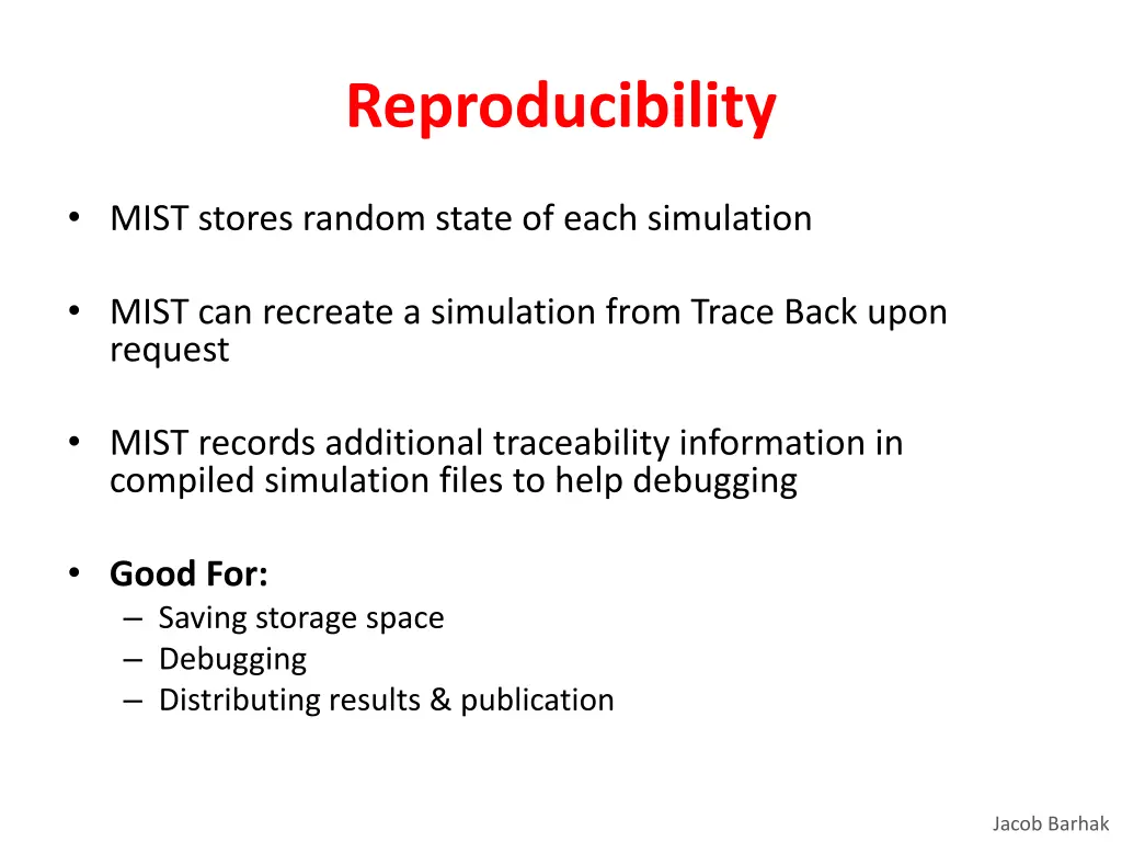 reproducibility