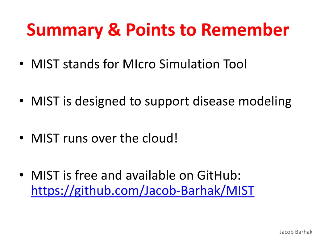 summary points to remember