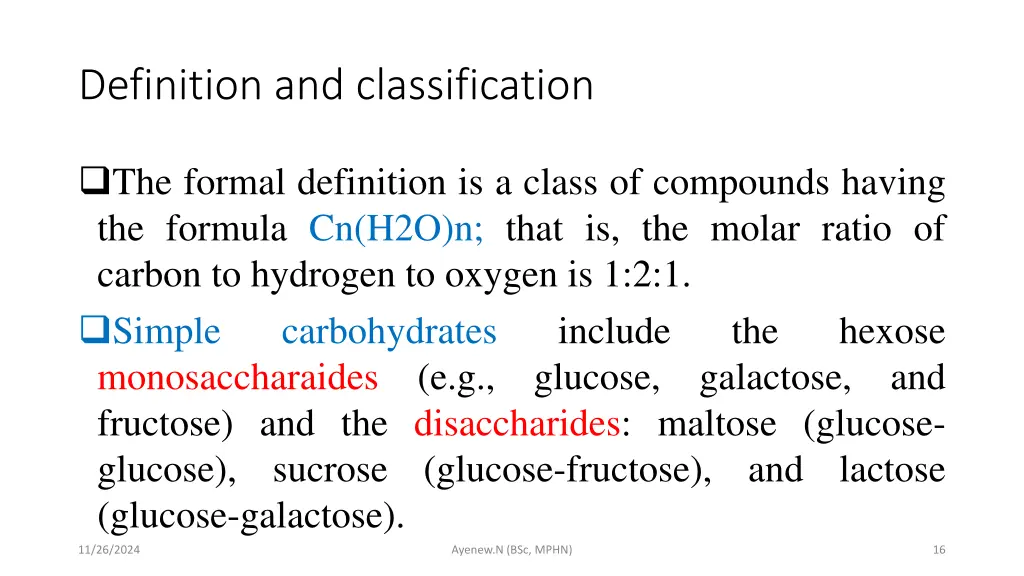 definition and classification