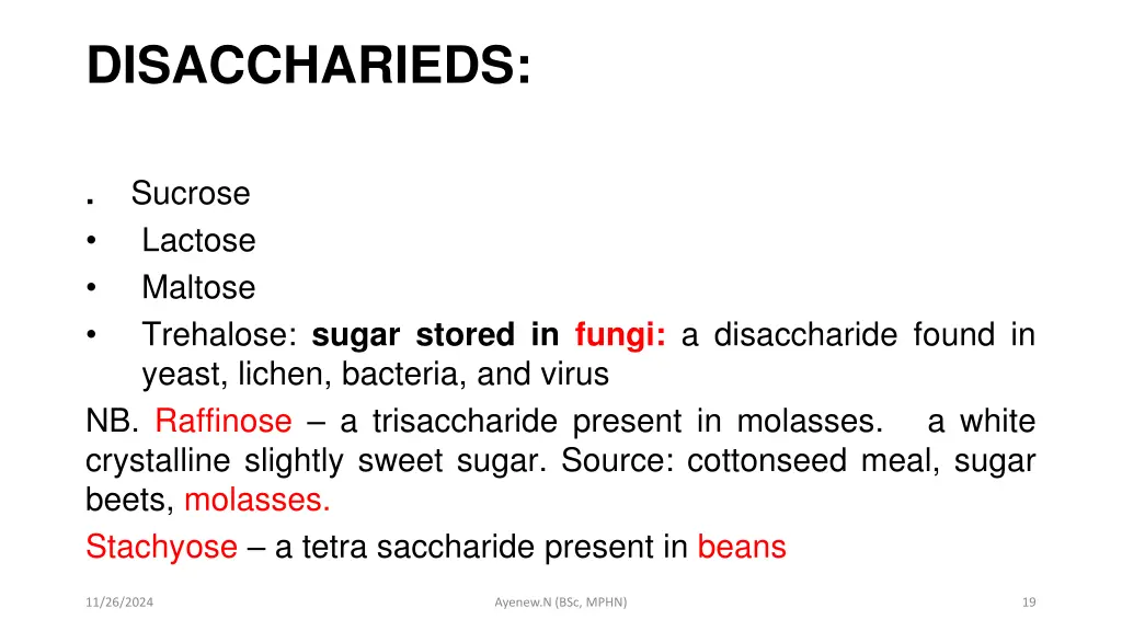 disaccharieds