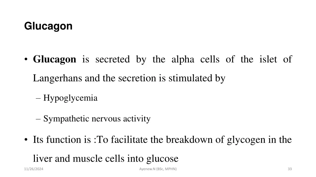 glucagon