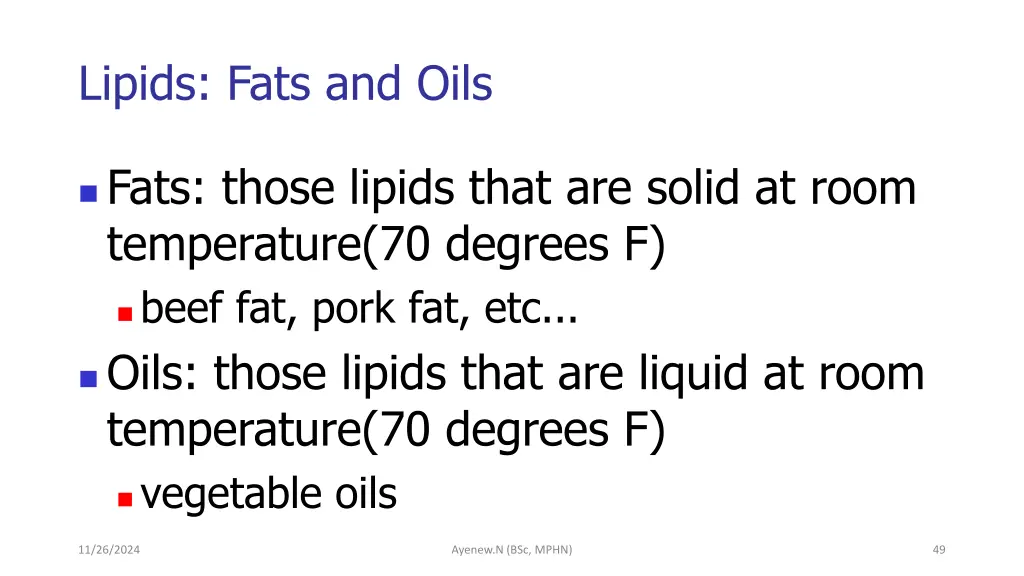 lipids fats and oils