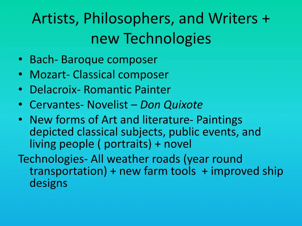 artists philosophers and writers new technologies