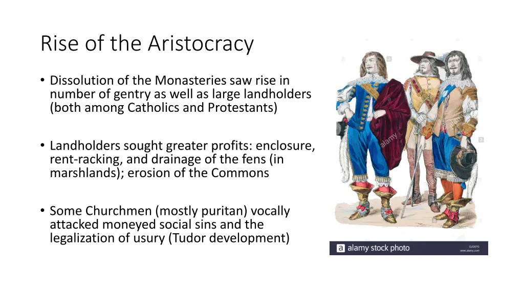 rise of the aristocracy