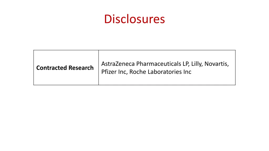 disclosures