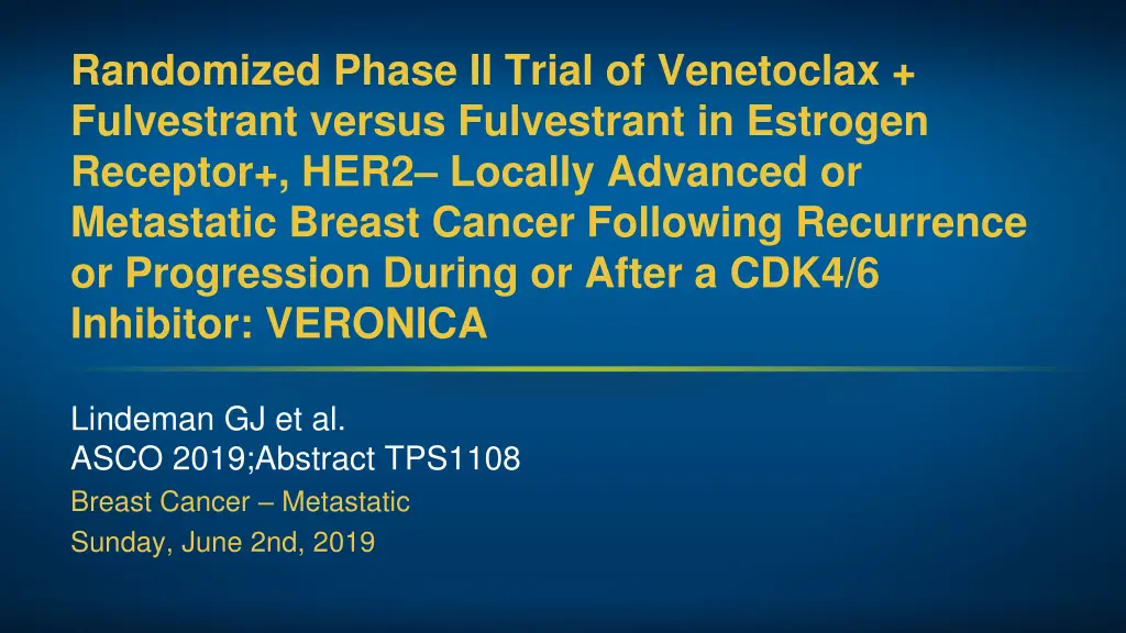 randomized phase ii trial of venetoclax