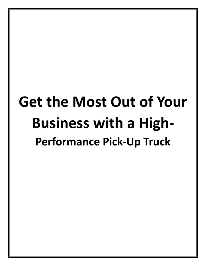 get the most out of your business with a high