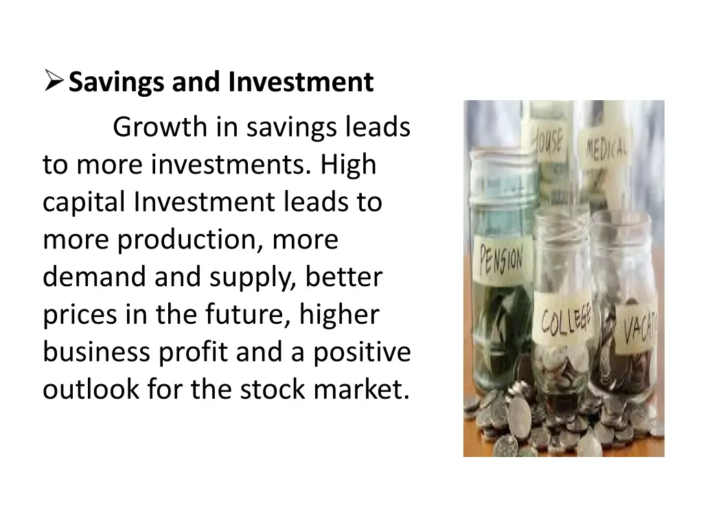 savings and investment growth in savings leads