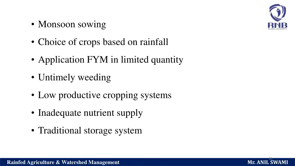 monsoon sowing