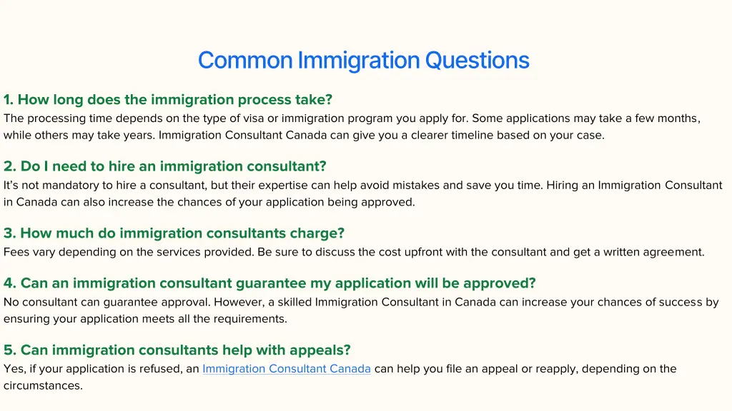 common immigration questions