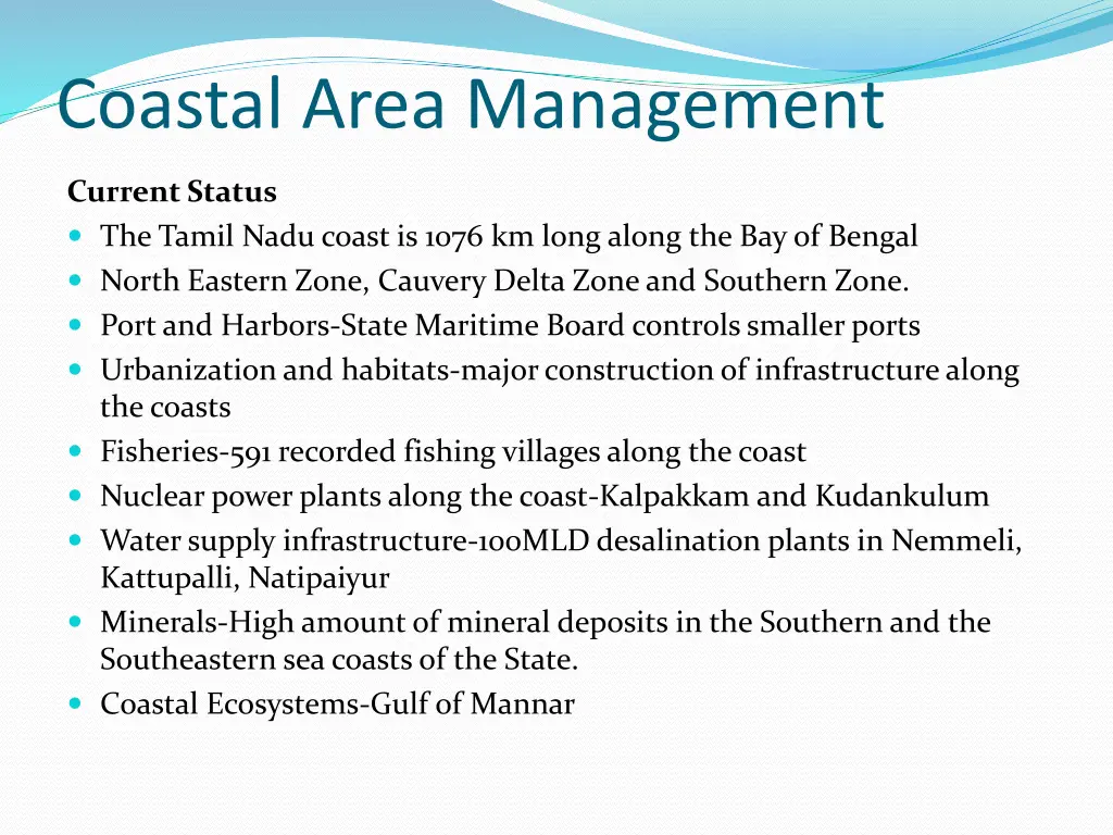 coastal area management
