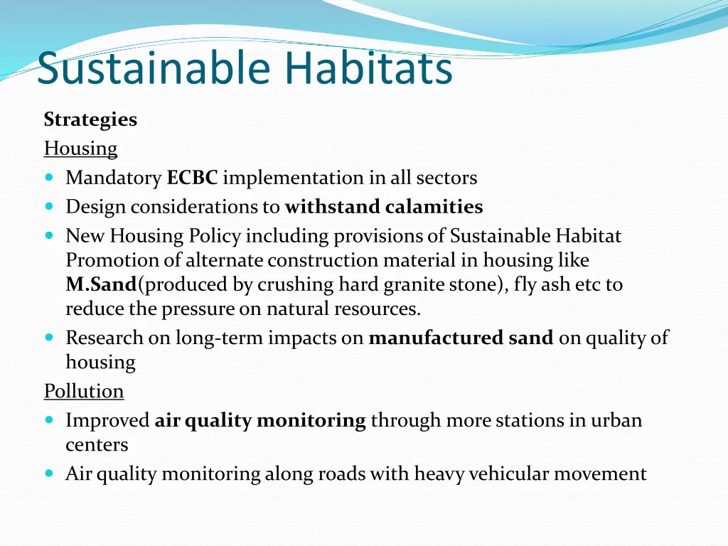 sustainable habitats