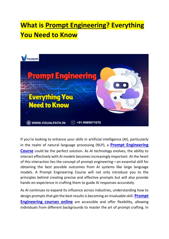 what is prompt engineering everything you need