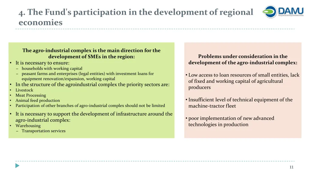 4 the fund s participation in the development