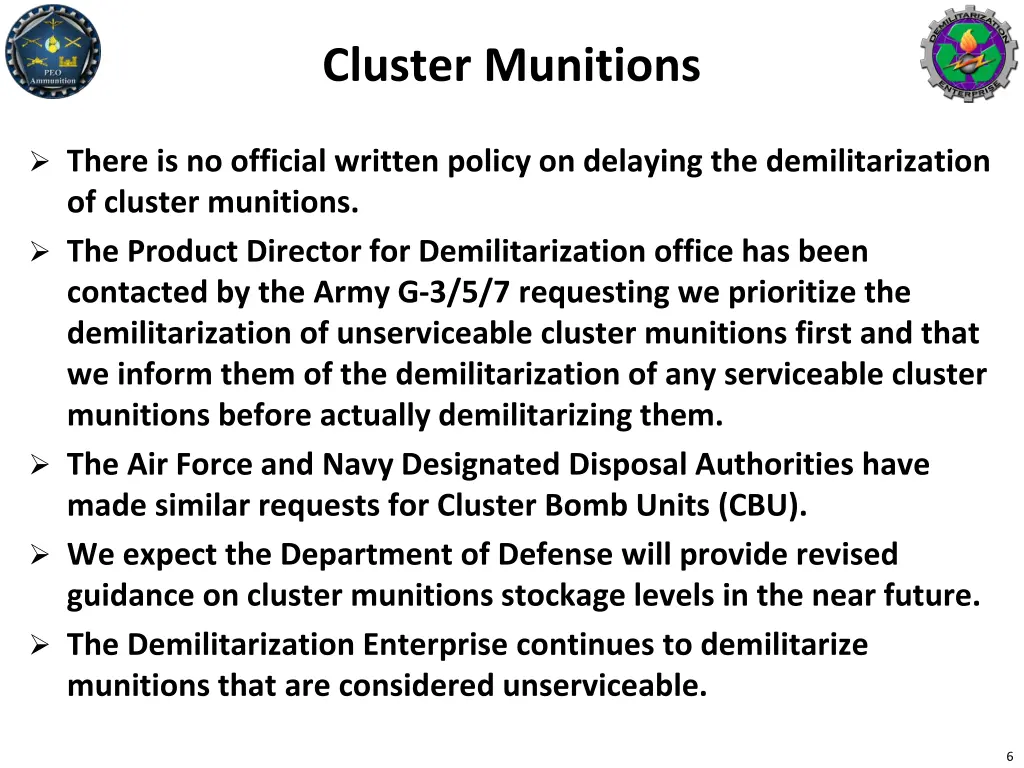 cluster munitions