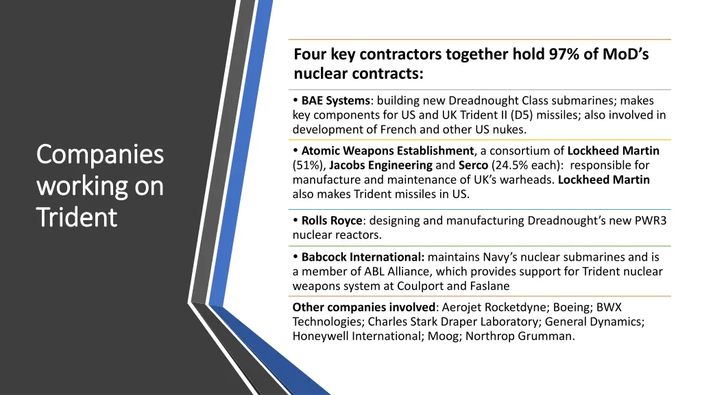 four key contractors together hold