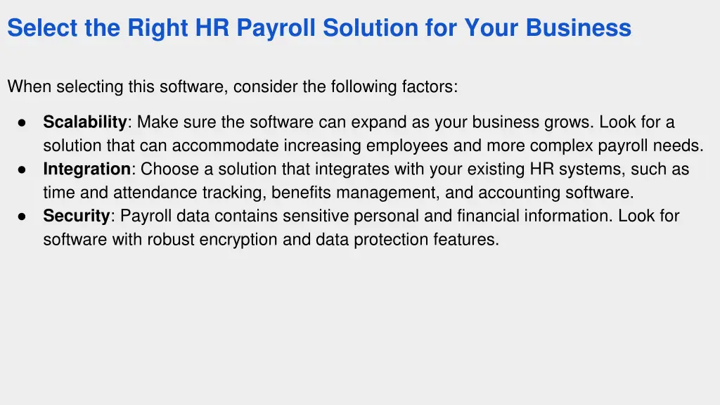 select the right hr payroll solution for your