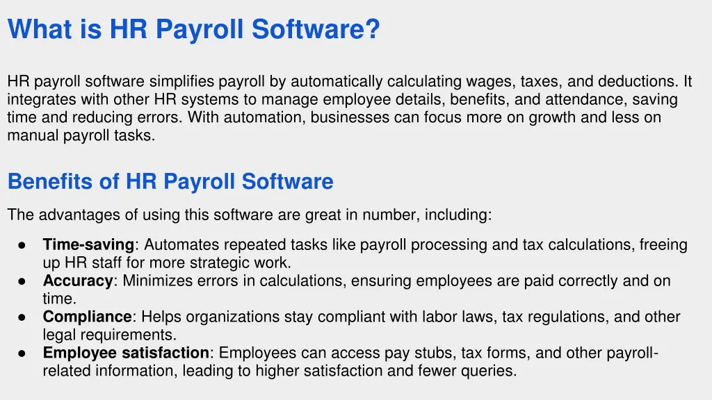 what is hr payroll software